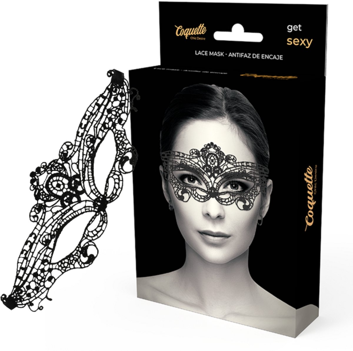 Coquette Chic Desire - Lace Mask Black