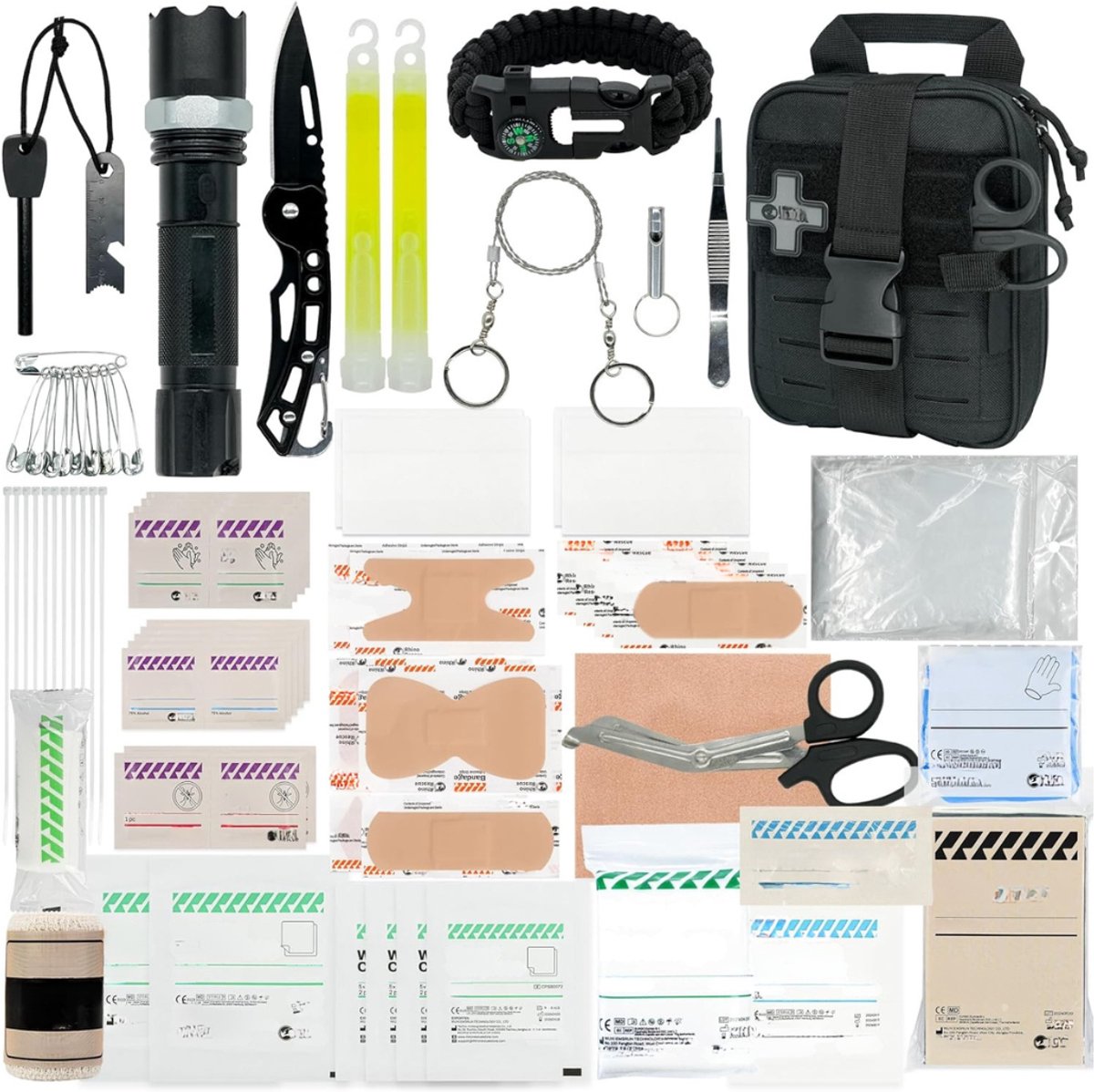 GTB® Noodpakket voor Thuis Overheid - Noodpakket voor Thuis - Overlevingspakket - Compleet pakket - 100 Elementen