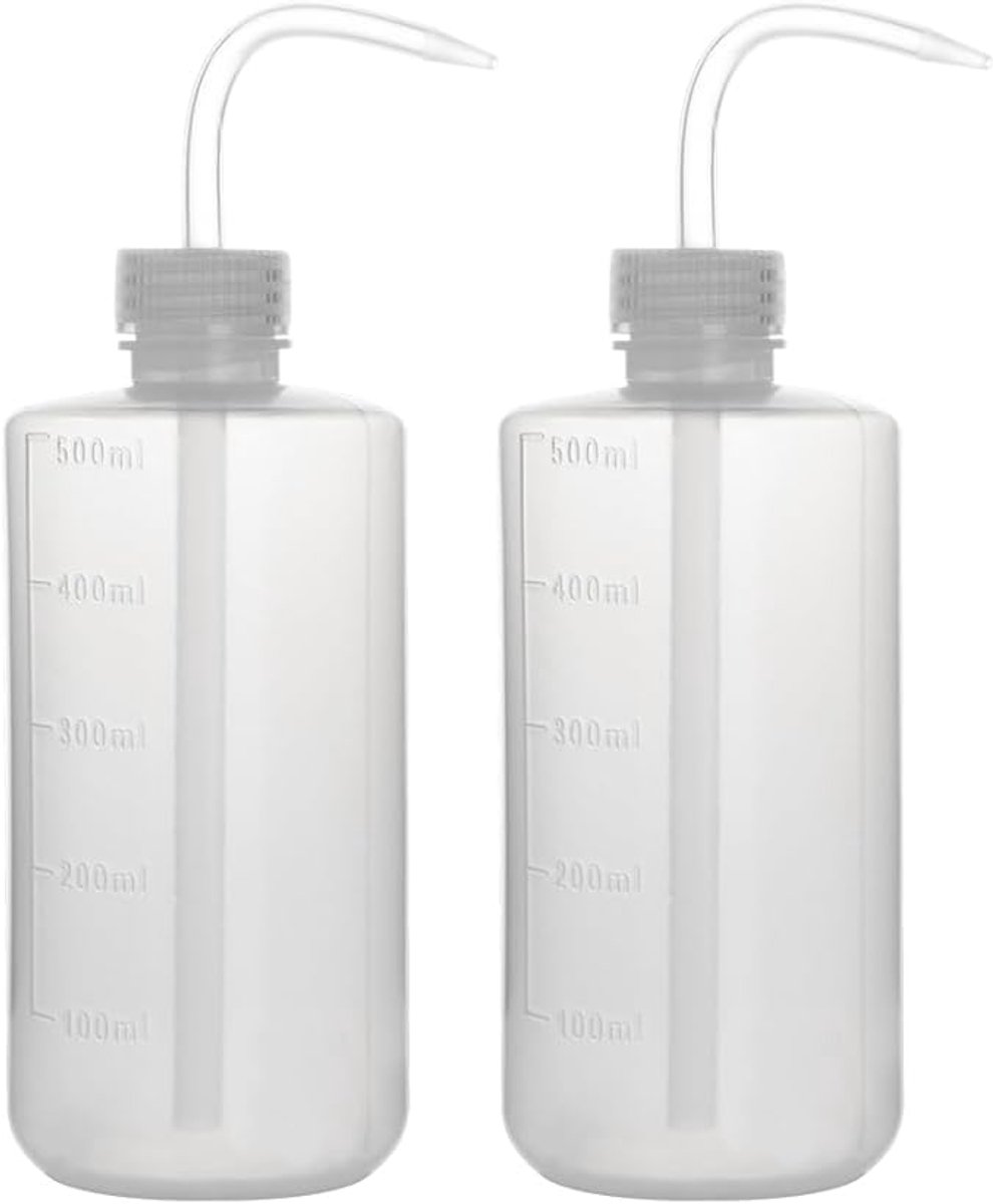 OIMG 2-Pack Heldere spuitfles - Knijpfles - Plastic wasfles 