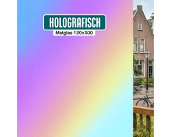 Homewell® Holografische Raamfolie HR++(+) 120x300cm - Anti inkijk - Privacy & Isolatie - Zonwerend - Statisch - Zeepbel-effect Matglas