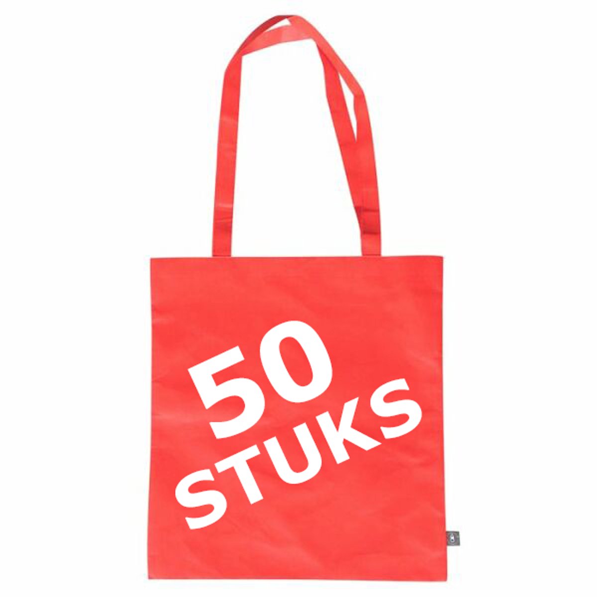 50 stuks - Sterke Draagtas - RPET Non Woven - Rood