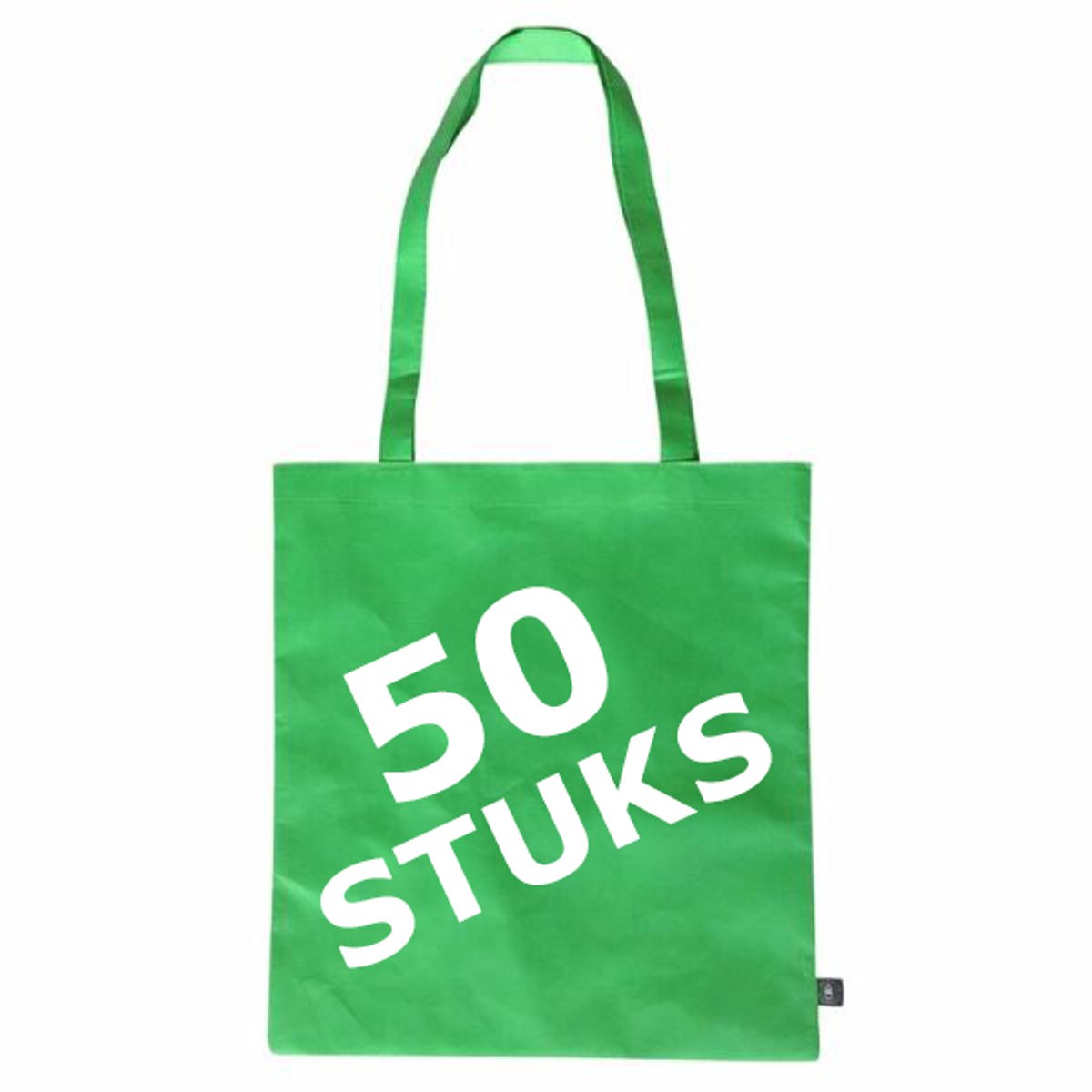 50 stuks - Sterke Draagtas - RPET Non Woven - Groen