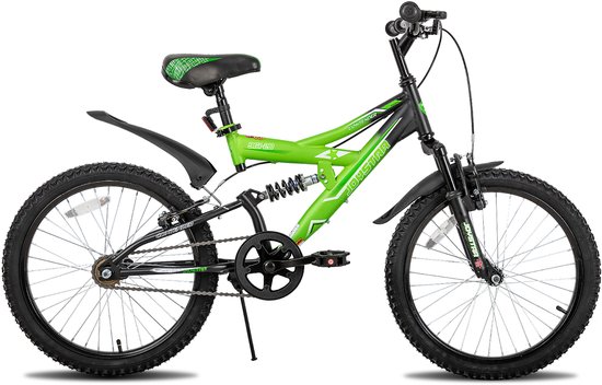 Joystar Contender Full Suspension Kinder Mountainbike - 20" - Handrem - Rem - Bel - Spatborden - Groen - Geschikt voor buitenactiviteiten in de lente van JOYSTAR — afbeelding 2