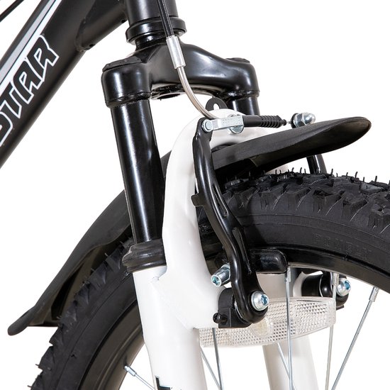 Joystar Contender Full Suspension Kinder Mountainbike - 20" - Handrem - Rem - Bel - Spatborden - Zwart - Geschikt voor buitenactiviteiten in de lente van JOYSTAR — afbeelding 3