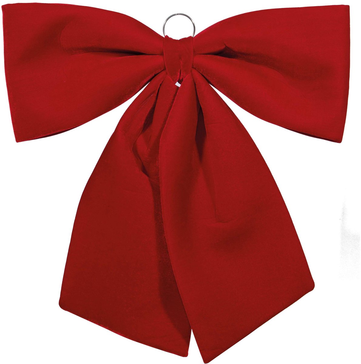 Strik rood - Fluwelen rode strik - 60 x 60 cm - Topping voor cadeau's - Grote decoratiestrik - Luxe Decoratiestrik