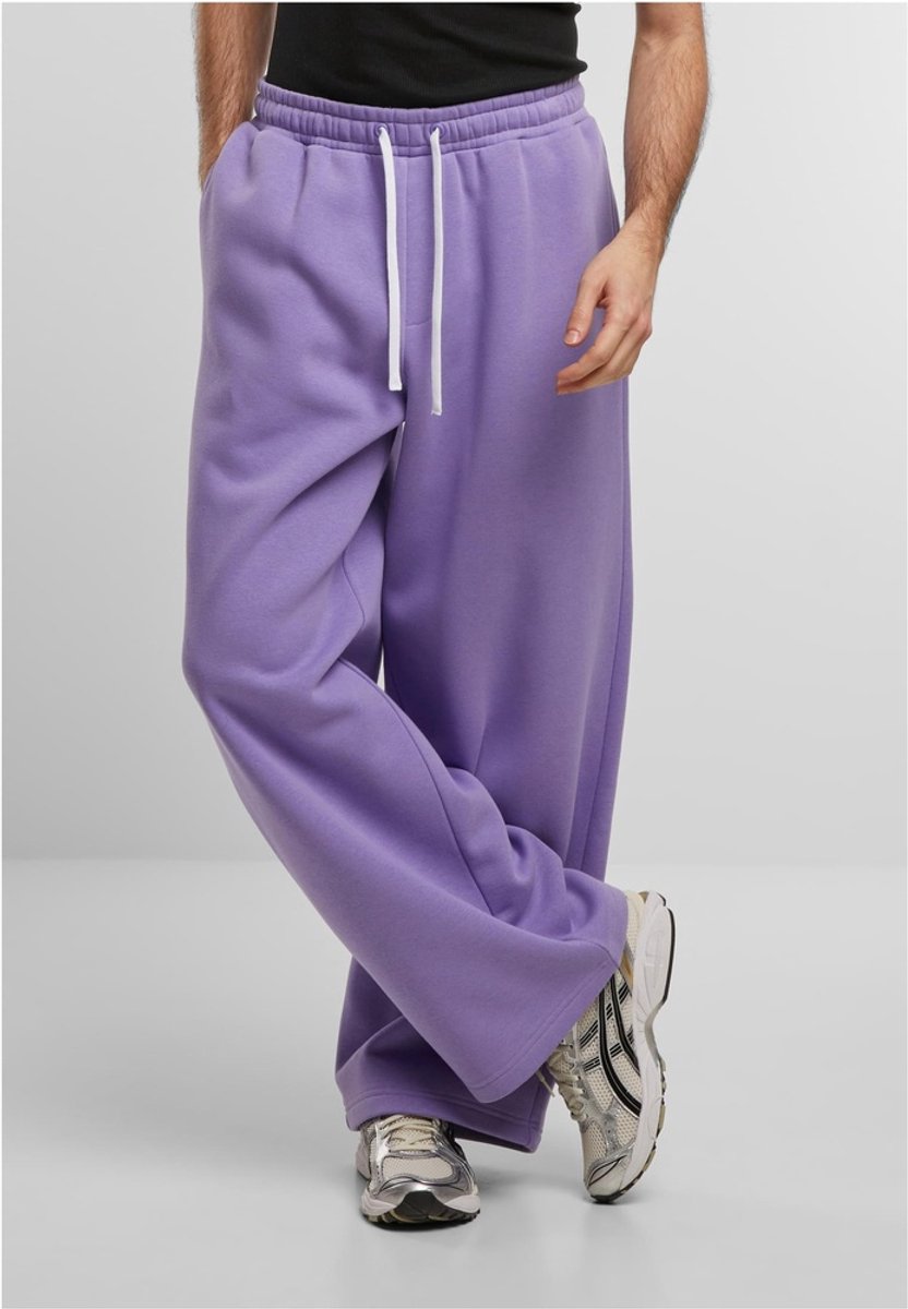 Urban Classics Fluffy Wide Leg Heren joggingbroek M Paars