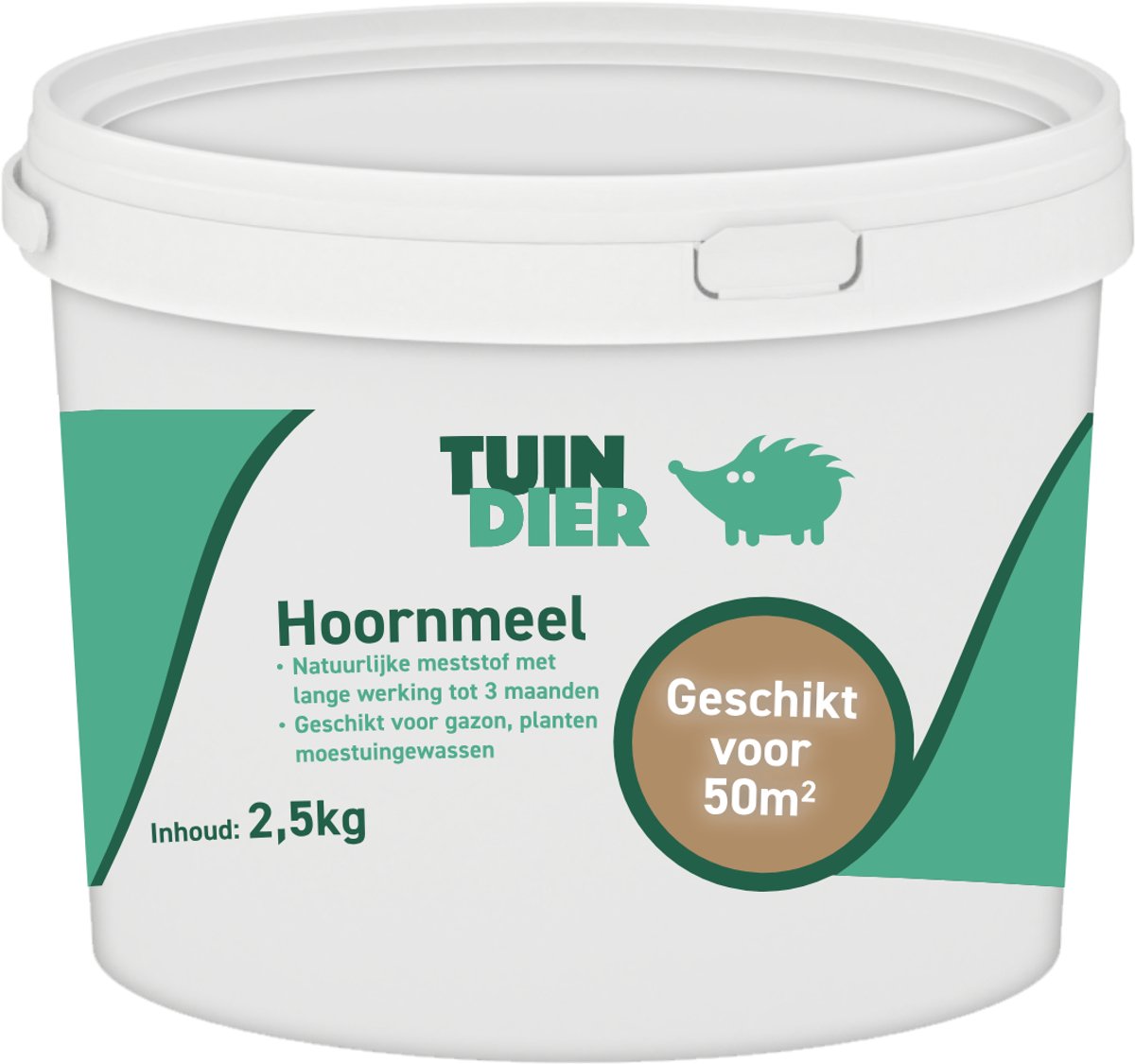Hoornmeel | Hoorn mest | 100% natuurlijk | In handige bewaaremmer | 2.500 gram | 2,5 kilogram | TUIN-DIER