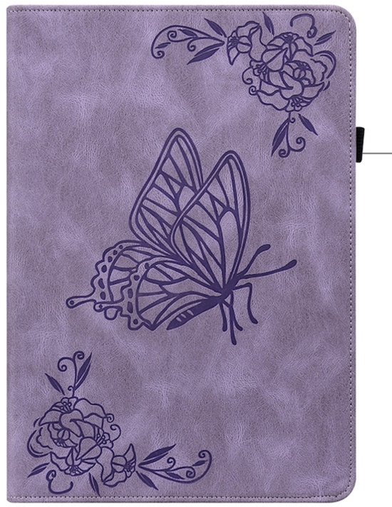 Étui de protection papillon pour Apple iPad Mini 6 et Mini 7 - Violet