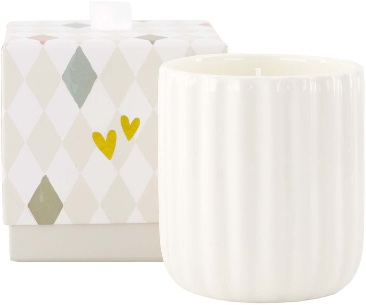 Zusss Geurkaars Keramiek In Doosje Hartje Wit Keramiek / Paraffine White