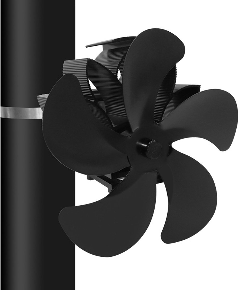 Kachelventilator - 5-bladen magnetische houtkachelventilator, energiebesparend en stil, geschikt voor houtkachels, kanalen en openhaarden