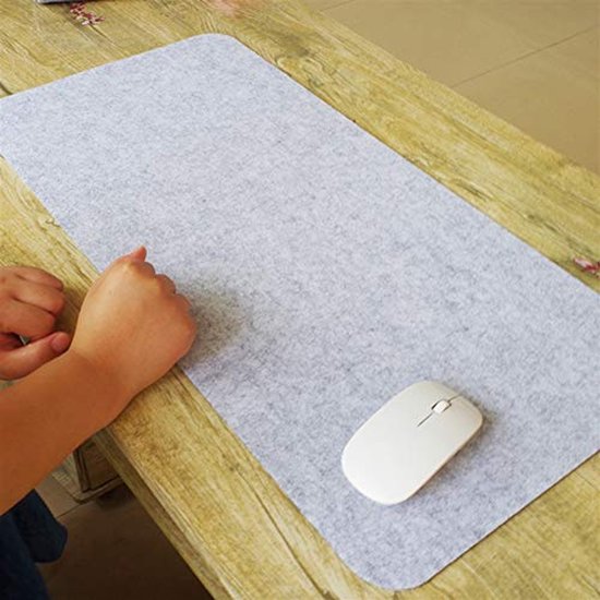 Grote Antislip Gaming Muismat - Vilt Bureau Pad - 60x40 cm - Donkergrijs — afbeelding 3