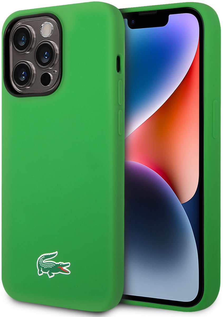 Lacoste Back Cover - Groen - Schokbestendig - Geschikt voor Apple iPhone 15 Pro