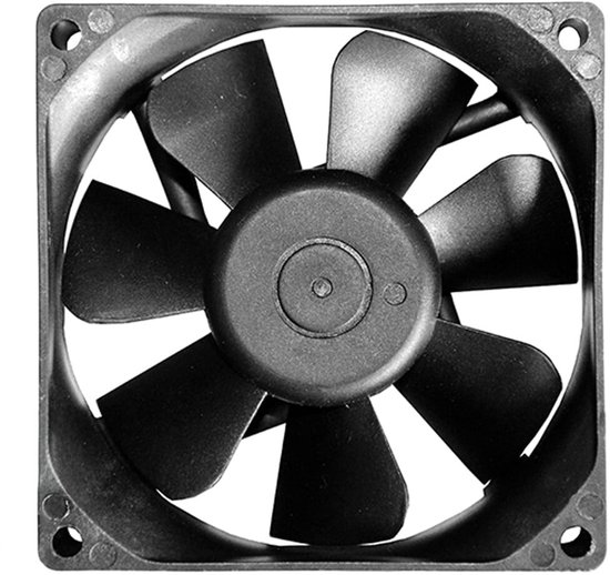 Ventilateur PC EXTREME 12 V DC - 80 x 80 x 25 mm - 50,5 m³/h - 31,4 dB - Connecteur PCB 3 broches - Ventilateur coulissant
