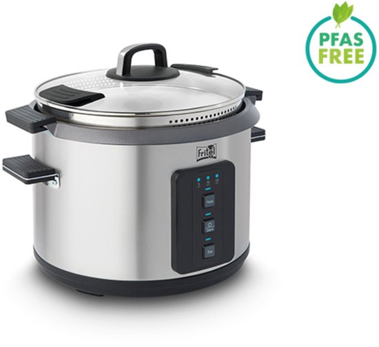 FRITEL Pasta - Rijstkoker RC 1377 - Elektrische waterkoker / Stoomkoker - 6L - 1100W - 3 Functies - Uitneembare kuip - PFAS-vrij