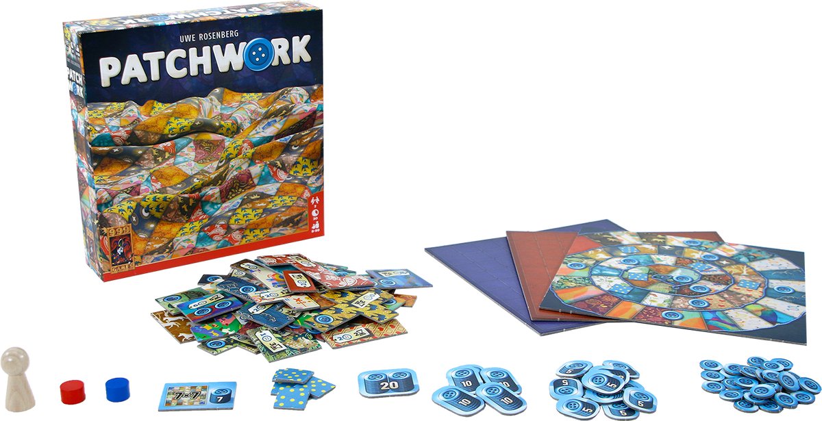 999 Games - Patchwork - Twee speler spel - Uitdagende puzzel voor 2! - Door de eenvoudige spelregels in combinatie met tactische uitdaging is Patchwork leuk voor iedereen! — afbeelding 7
