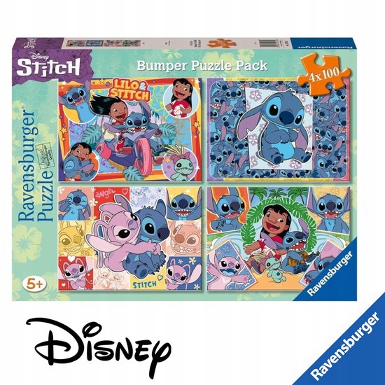 Ravensburger Disney Stitch Puzzel Set - 4 x 100 Stukjes | bol