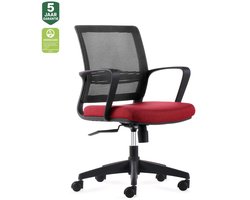 BENS 831-Eco-v Rood - Ergonomische Bureaustoel - Geschikt voor Langdurig gebruik - GREENGUARD GOLD - Voldoet aan ARBO normen