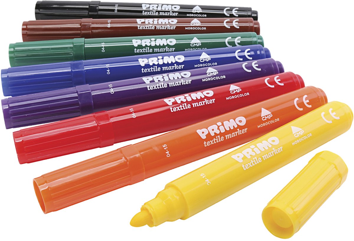 Primo Textielstiften 8 stuks