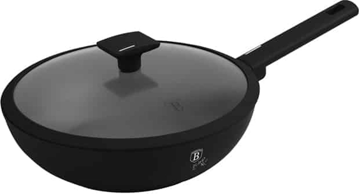 Berlinger Haus 8181 - Wokpan - 28 cm - Matt Black collection - met deksel
