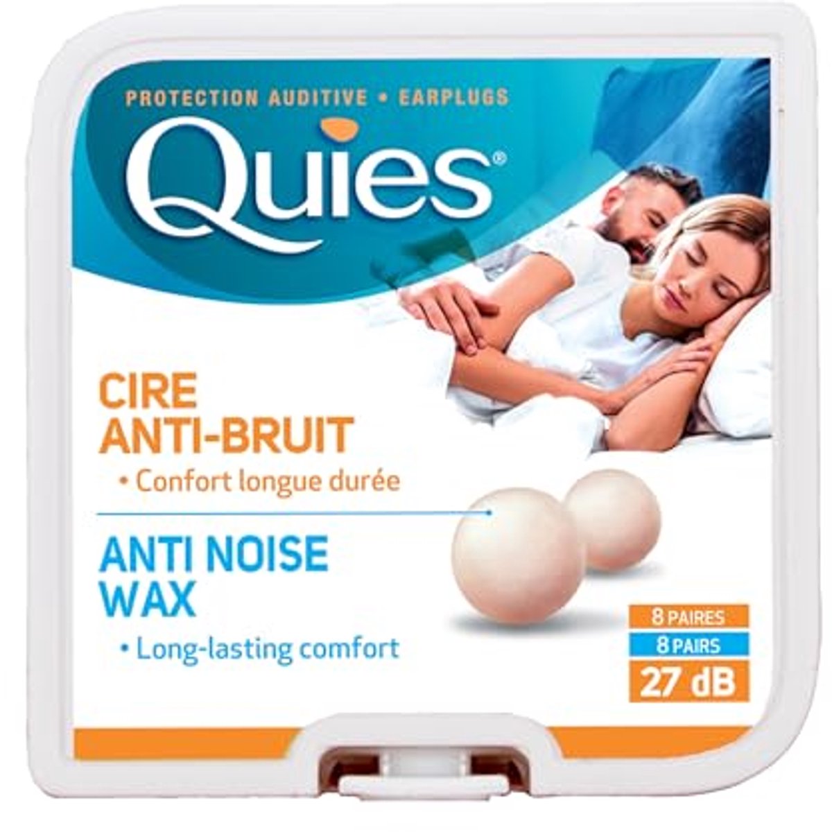 5 x Quies Wax Ear Plugs 8 paar vijf verpakkingen - Super Deal