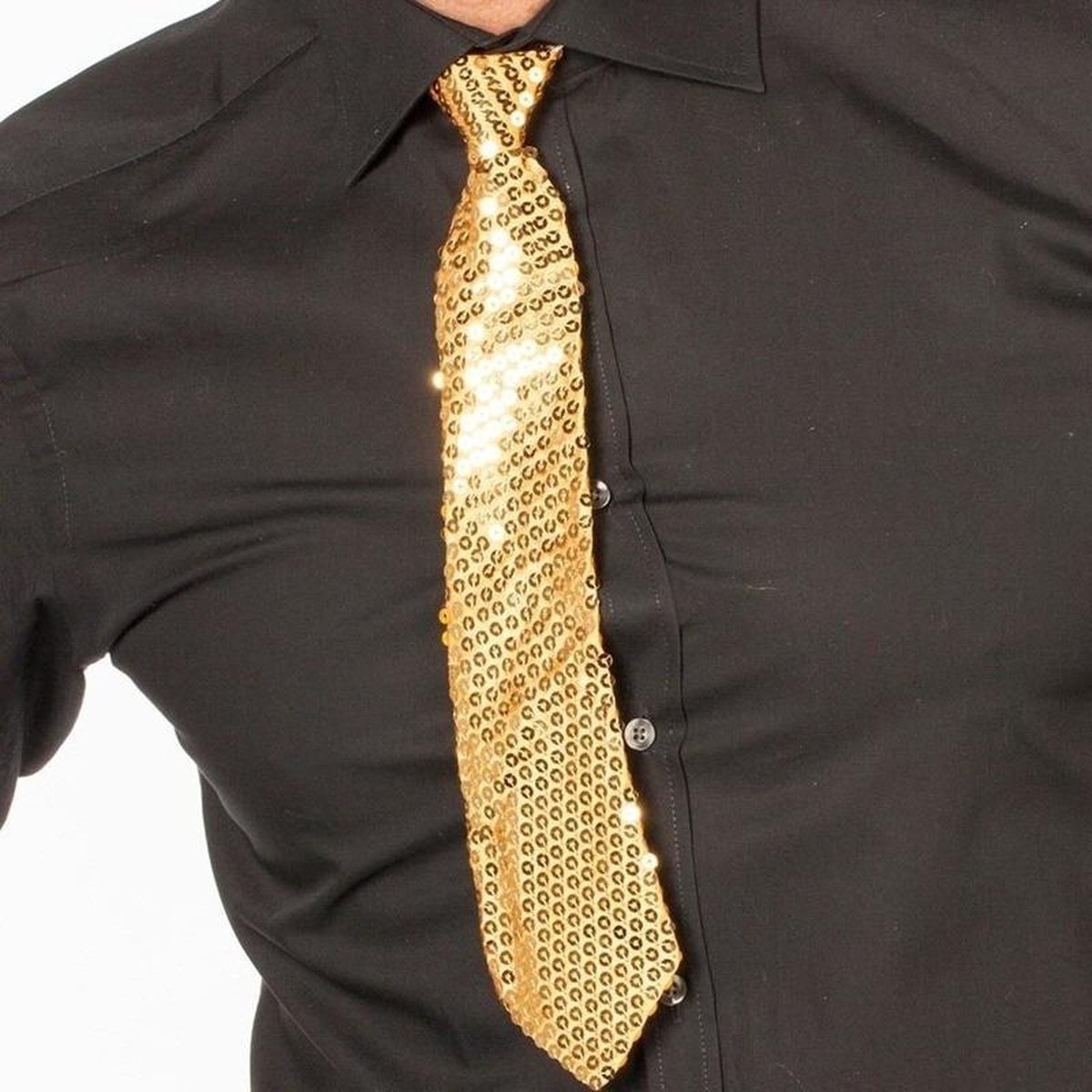 Cravate à paillettes, doré  acheter en ligne sur déguisement buttinette