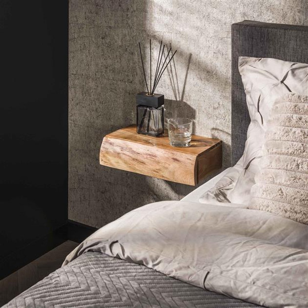 Set Van 2 Nachtkastjes 40 Cm Moxy-massief Acacia - Emob - Nachtkastje - Bruin - Hout
