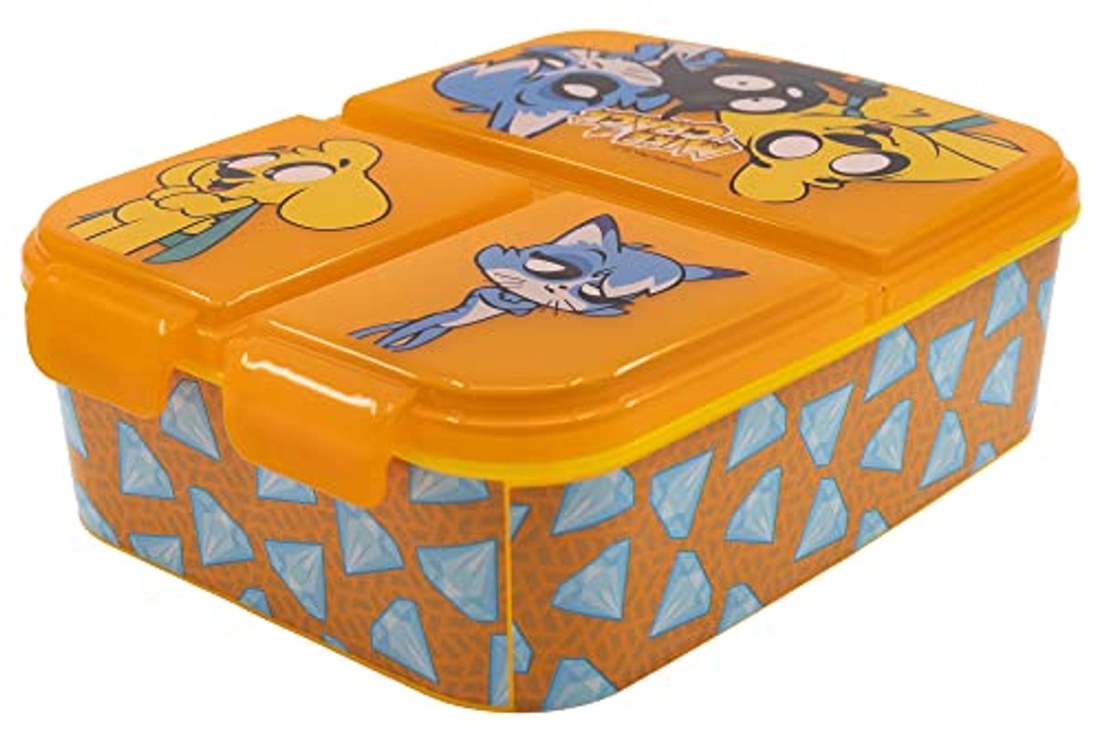 Lunchbox met 3 vakken voor kinderen, ideale broodtrommel voor school