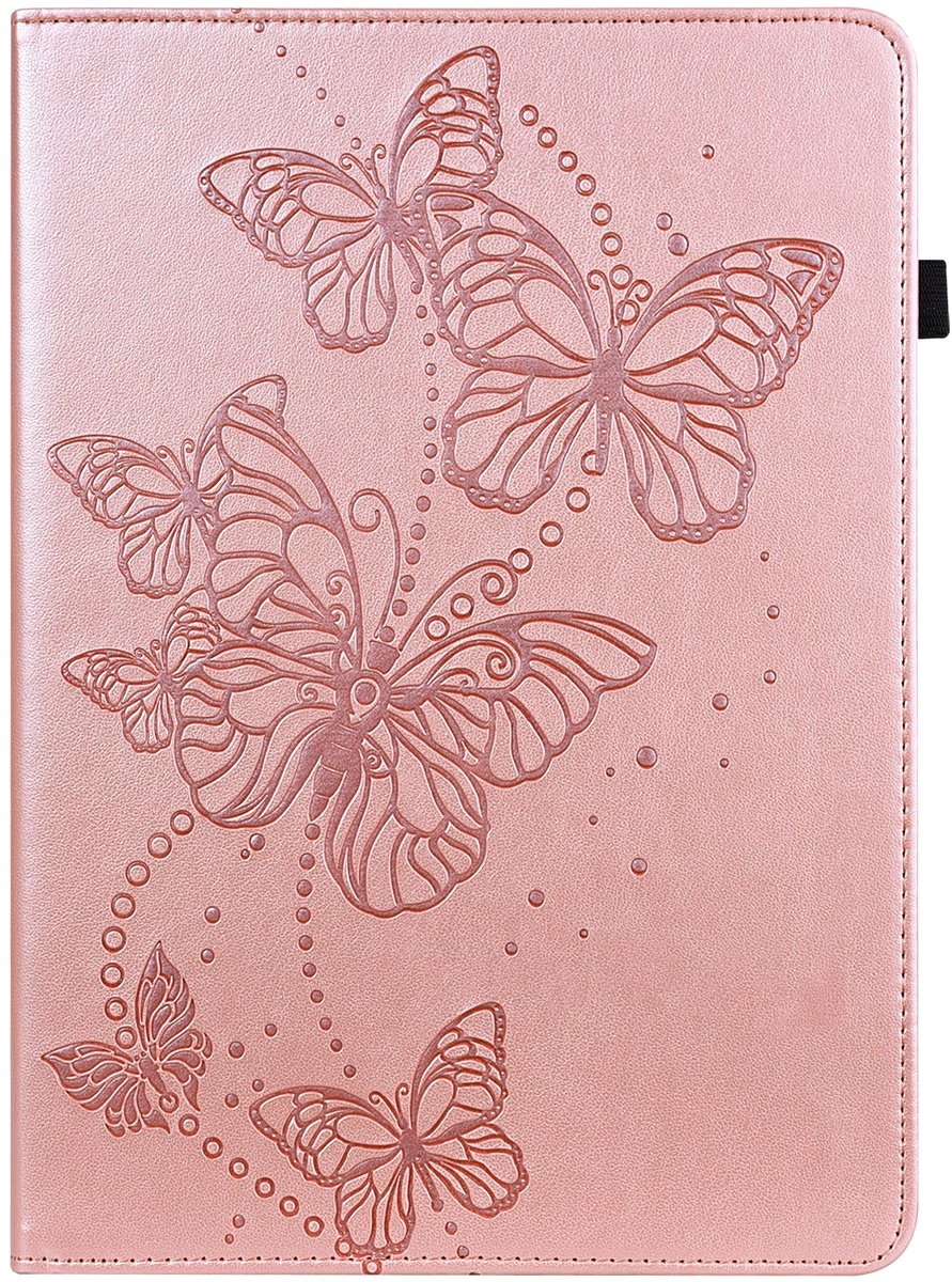 Bescherm-Etui Hoes Map voor Xiaomi Redmi Pad SE - 11 - Vlinders - Roze