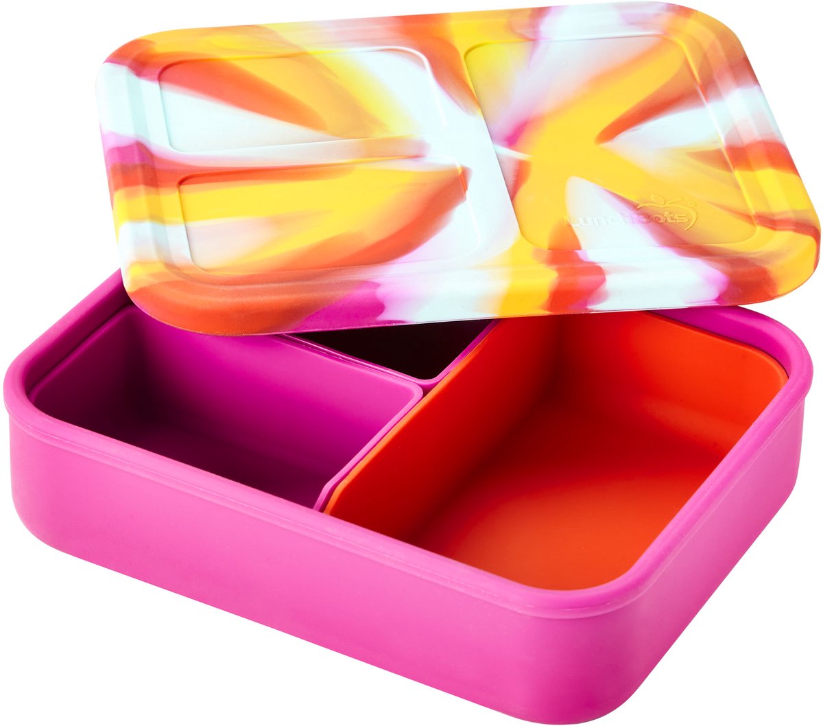 LunchBots - Large Build-a-Bento platinum siliconen bento-box - Roze Mantisgarnaal