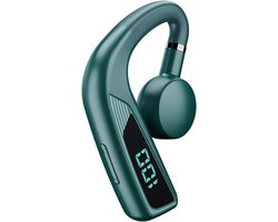 Open Ear Single Ear Bone Conduction – Bluetooth Headset met microfoon en oorhaken – Draadloze Bluetooth 5.3 Air Conduction Oordopjes voor training, hardlopen, sportschool