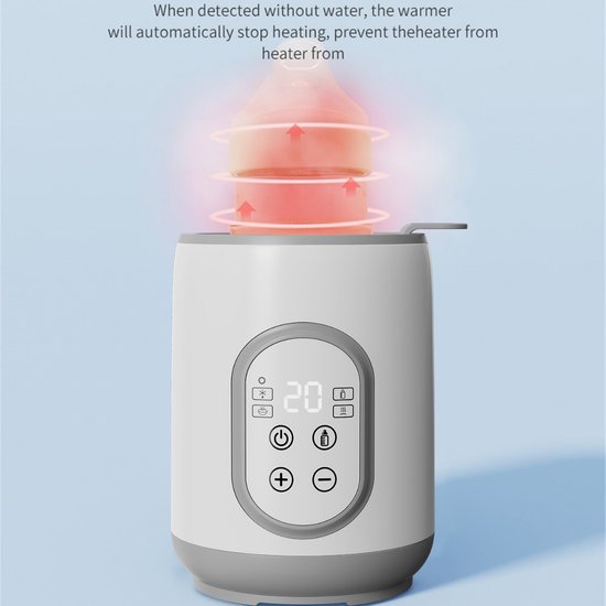 Flesverwarmer voor baby's, 8-in-1 babyvoedingwarmer voor moedermelk of melkvoeding, babyfleswarmer met intelligente temperatuurregeling voor alle babyflessen — afbeelding 2