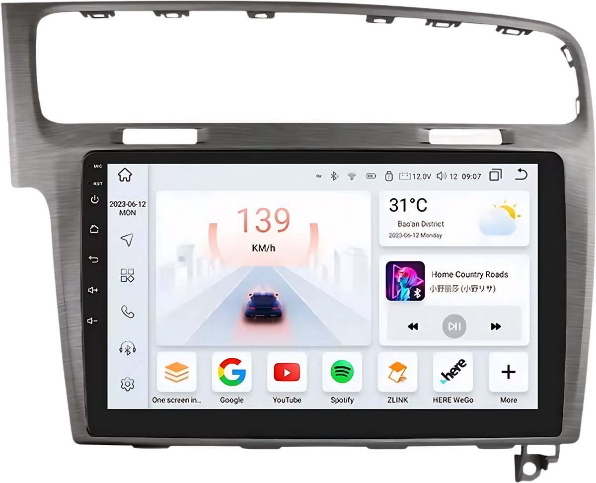 Autoradio met bluetooth - Carplay - Voor VW Golf 7 (2013-2017) - Geschikt voor Apple en Android - Stereo - Navigatie - Navigatiesysteem auto - 4GB 32GB