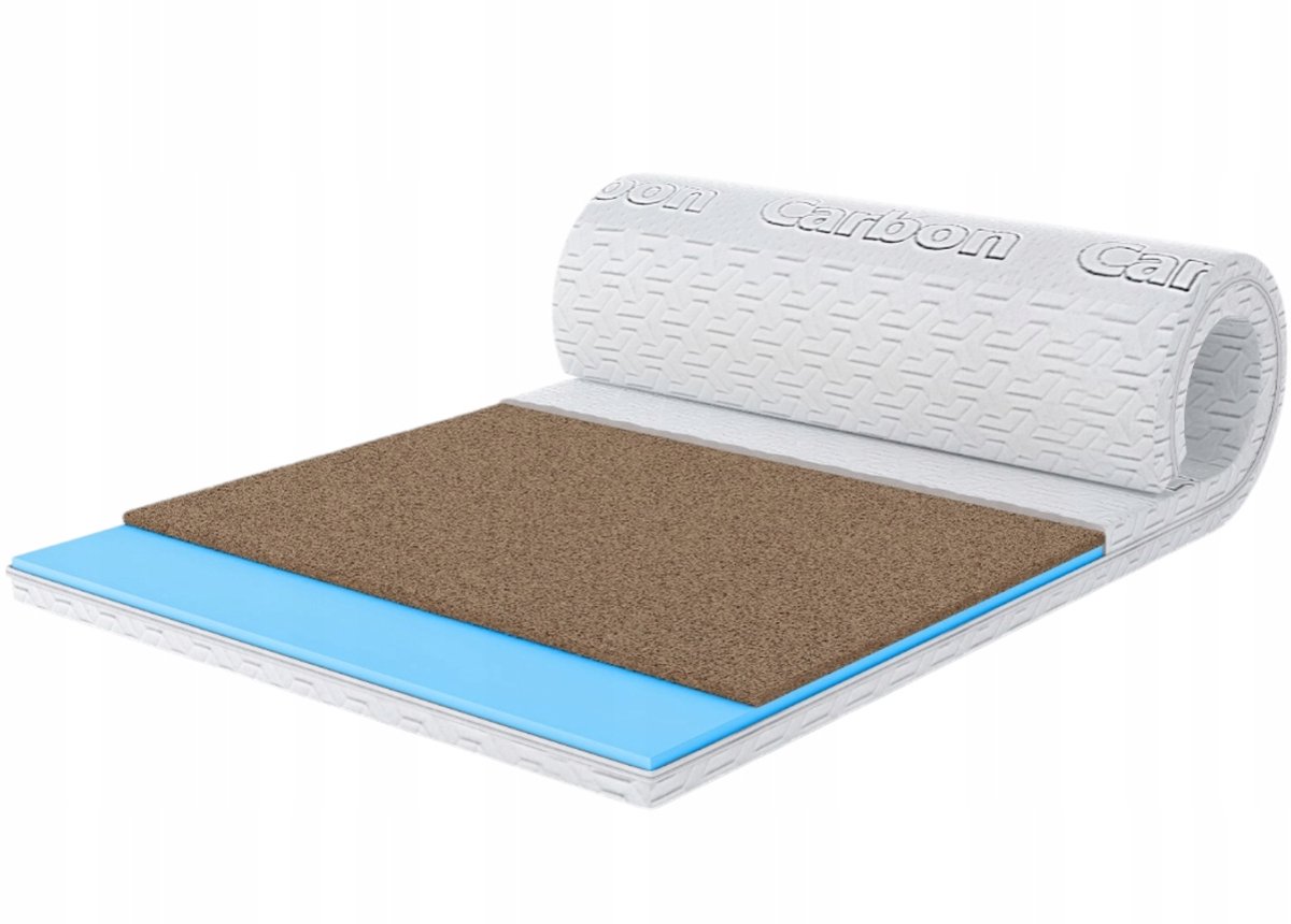 Top matras 150x200 cm met kokos en carbon, H3/H4