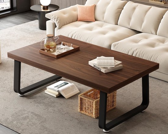 FineBuy Table Basse Bois Massif Sheesham Table de Salon 56 x 38 x 51 cm | Table d'appoint Style Maison de Campagne | Meubles en Bois Naturel Table de Sofa avec des