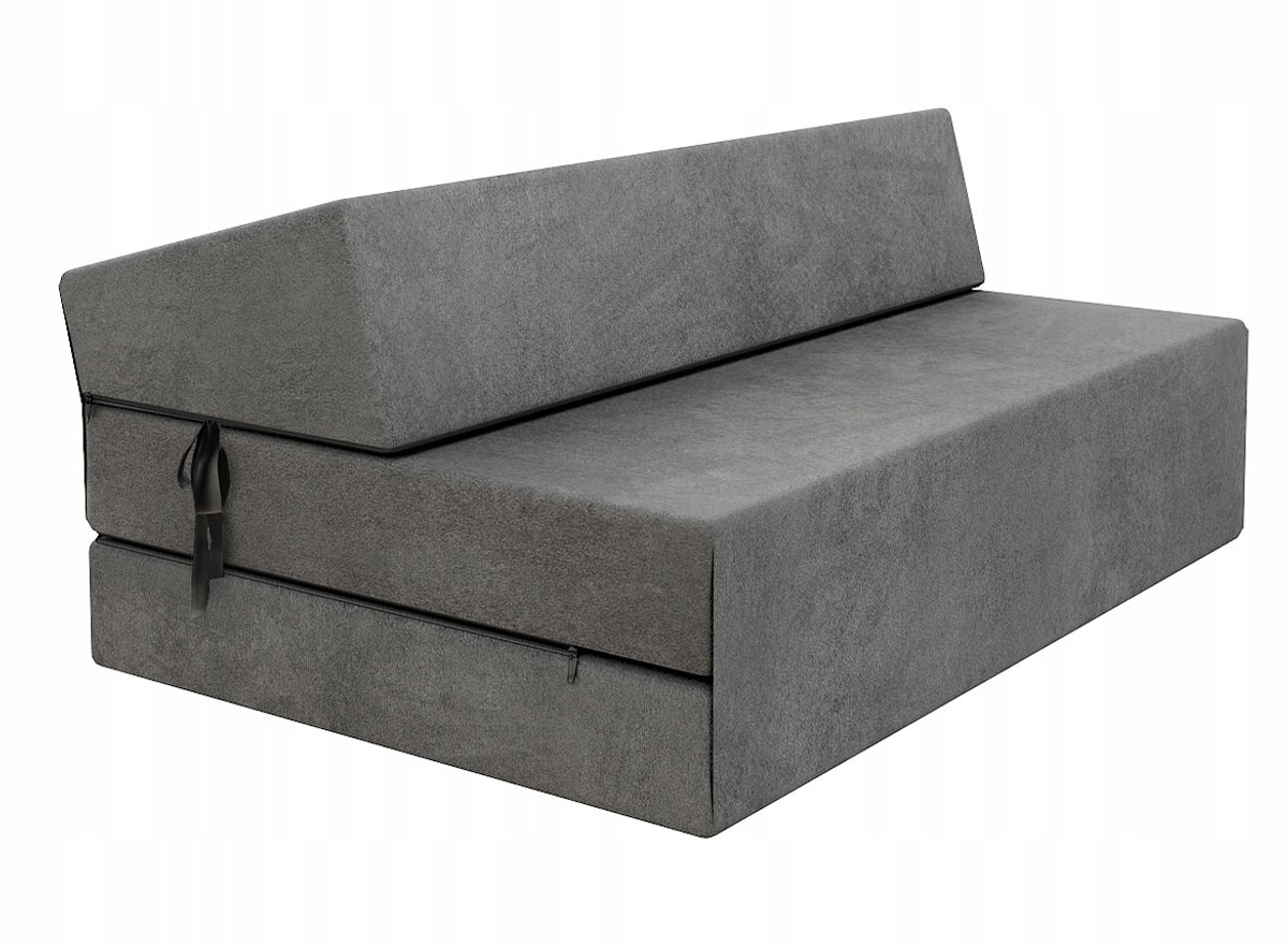 FDM Comfortabele slaapbank SARA MAXI 120x200 cm, 14 cm dik Grijs