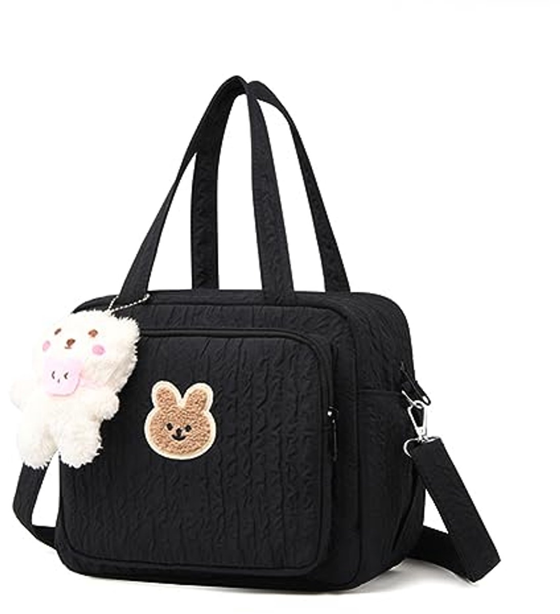 Lushandy Baby Diaper Bag Tote,Cute Mommy Diaper Crossbody Travel Bag,Multifunctional Storage Bag