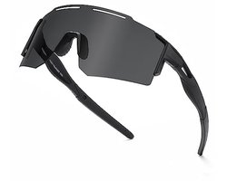 TAISYANGHAO Sportbril-zonnebril voor dames en heren, gepolariseerd, snelle bril, UV400-bescherming, licht, duurzaam TR90-frame, hard etui
