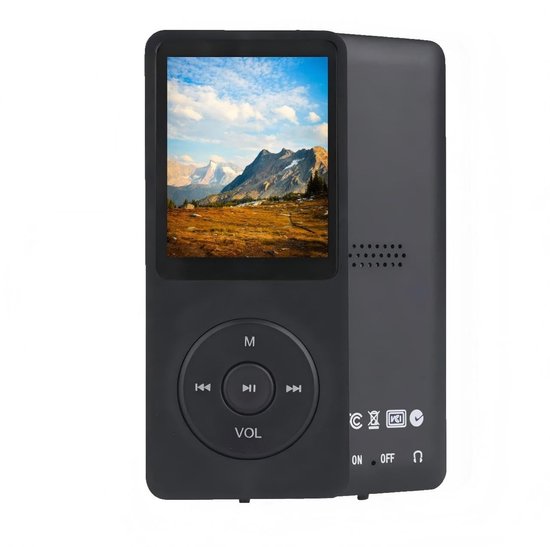 Ynkkvre -128GB Draagbare MP3 Speler – Ondersteunt tot 128GB SD, HiFi Lossless Geluid, Muziek/Video/Stemopname/FM Radio/E-Book/Fotoweergave