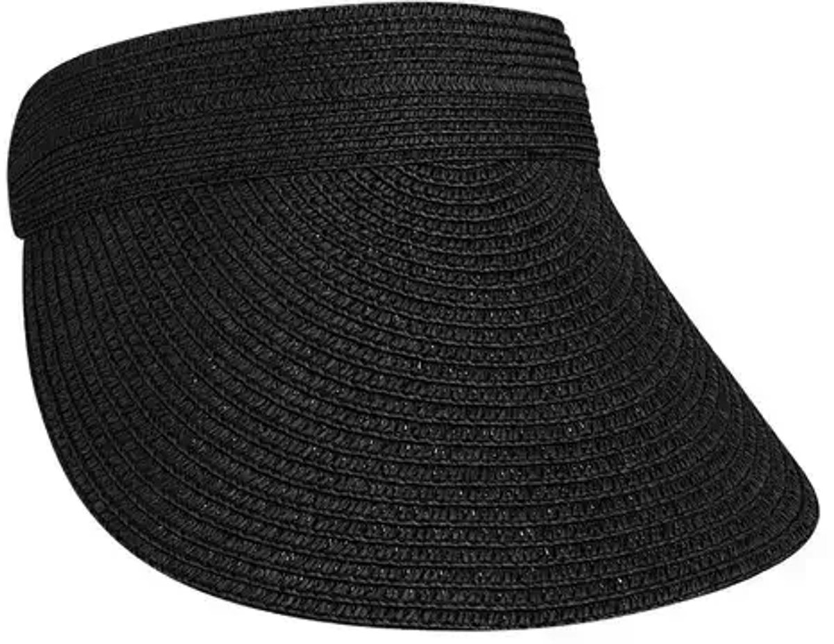 Zonneklep Zwart - Dames - Lengte 25 cm - zomer