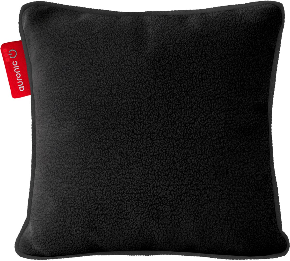 Auronic Warmtekussen - Sherpa Fleece - 45x45 - Draadloos - Oplaadbaar - Elektrisch kussen - Infrarood - Antraciet
