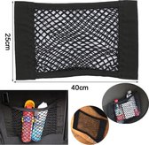 Kofferbak organiser 25 x 40| zelfklevende opberg netten | elastisch | set van 2 | zwart
