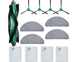 13 Stuks Accessoireset gescht voor iRobot Roomba Combo 2 Essential Y0140/Y0112/Y0110, voor Roomba 105 Combo Vervanging, 1 handborstels, 4 filters, 4 zijborstels, 4 dweilpads