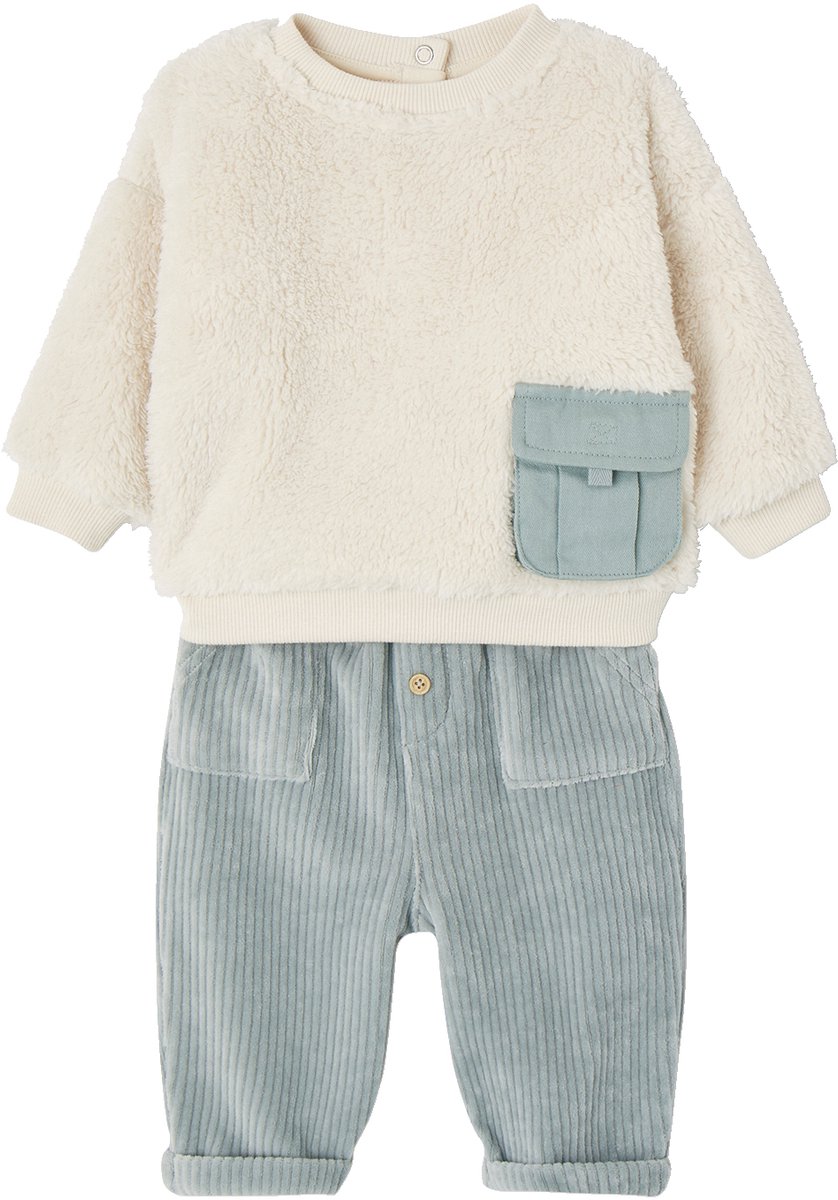 Vertbaudet Babyset pluche sweater + fluwelen broek