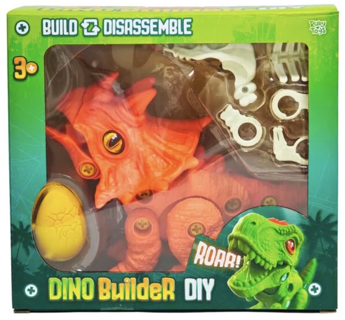 Dino Builder DIY - Build Disassemble - Rood