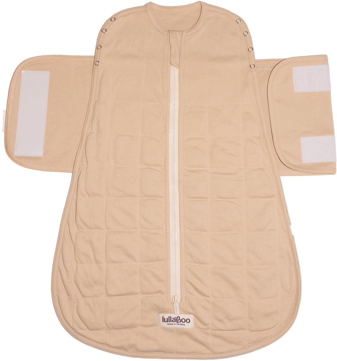 Baby Verzwaarde Slaapzak 3-12 mnd (maat S++) met afneembare inbakerband – Beige – TOG 1.2 (Weighted Sleeping Bag Lullaboo)