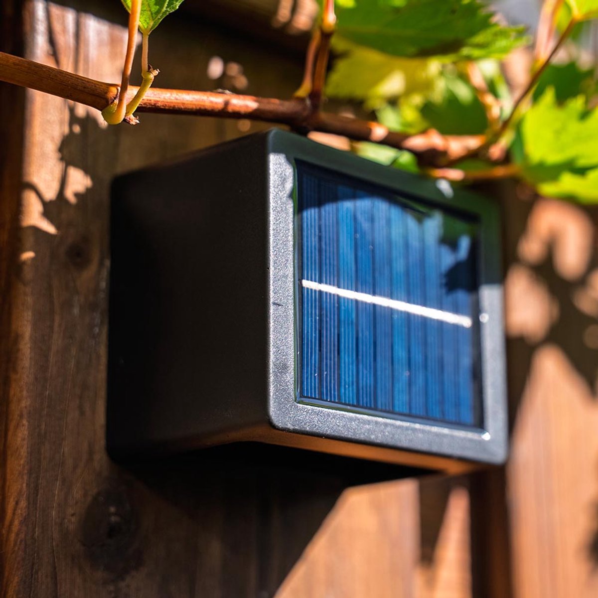 flintronic Solarlamp voor buiten, buitenwandlamp, IP65, waterdicht, led, wandlampen voor buiten, ter decoratie van buitenmuren, terrassen, paden, warm wit