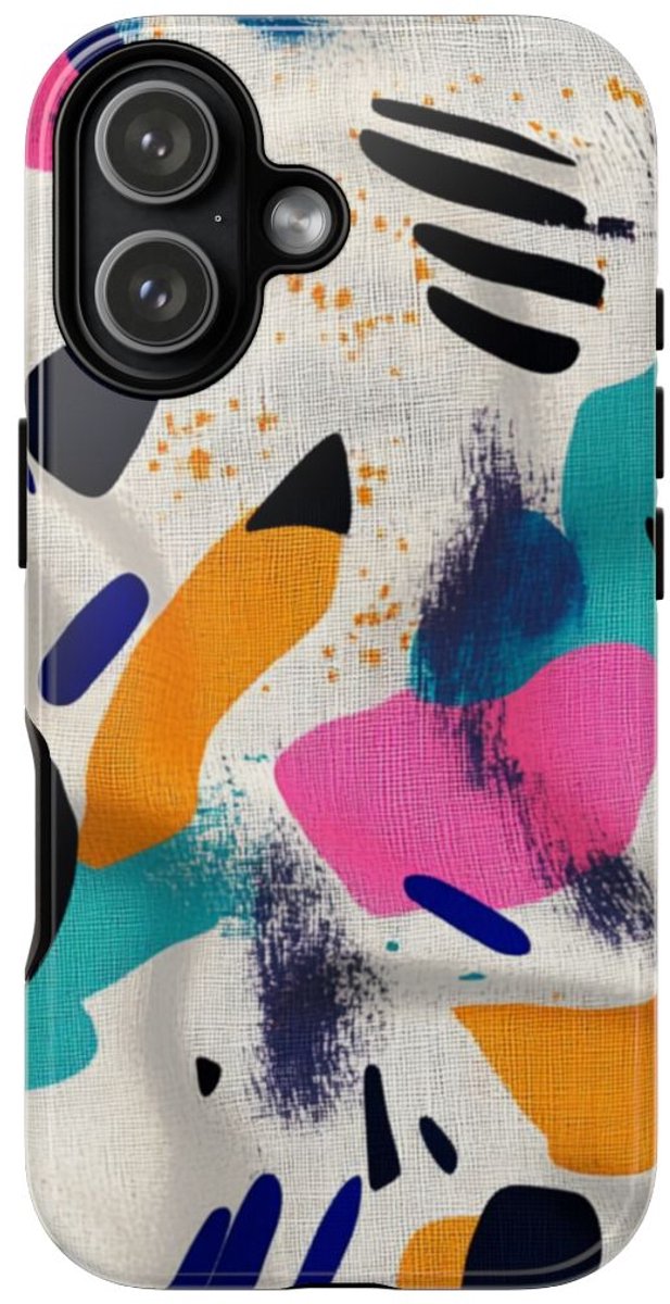 Kleurrijk Abstracte Vormenpatroon – Telefoonhoesje Geschikt voor iPhone 17