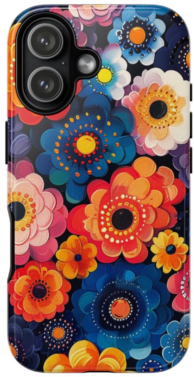 Levendig Abstract Bloemenpatroon – Telefoonhoesje Geschikt voor iPhone 17