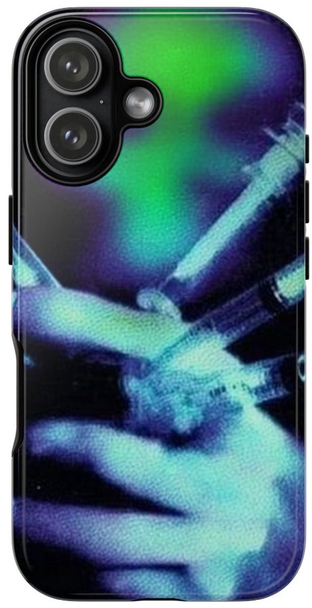 Gloeiende Hand met Spuiten – Telefoonhoesje Geschikt voor iPhone 17
