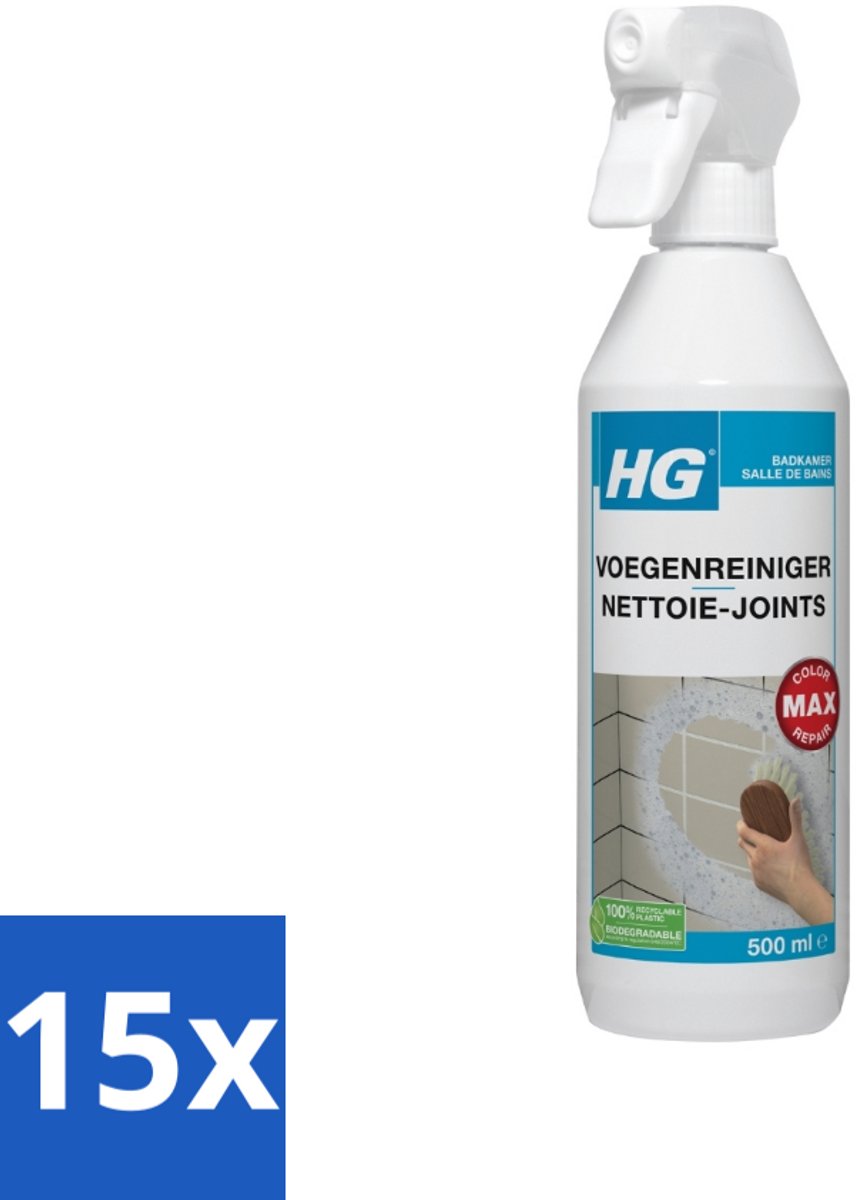15 x HG Voegenreiniger 500 ml - Voegen Reinigen - Voegen Kleur Herstellen - Voegen Reiniger - Badkamer Reinigen - Keuken Voegen Reinigen